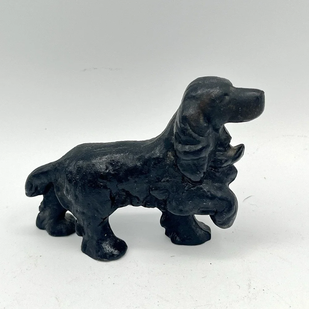 Antique Cast Iron Rustic Standing Cocker Spaniel Dog Figurine Bottle Opener